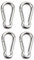 HOMPER 4pcs M8 Carabiner Hook - Heavy Duty 304 Stainless Steel Snap Keychain Clips for Outdoor, Camping, Hiking, Black