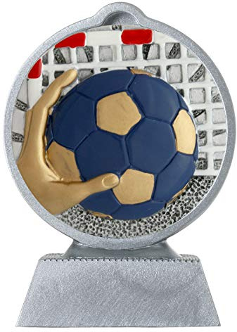 Pokal mit 3D Motiv Handball Wasserball Serie Ronny 10,5 cm hoch
