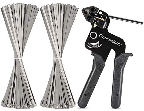 Pistola per fascette metalliche con fascette per cavi in acciaio inossidabile da 200 pezzi 4.6 * 270mm