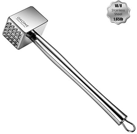 Meat Tenderizer,304 Stainless Steel Heavy Sturdy Meat Mallet/Pounder/Hammer Tool(1.65lb)
