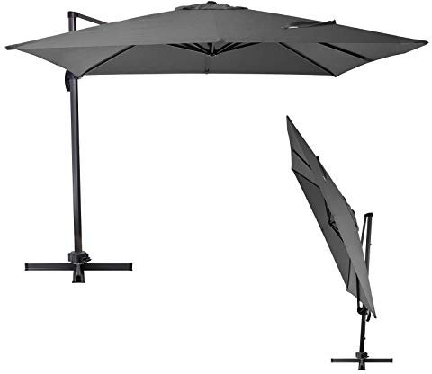 DEMA Universal Ampelschirm Sonnenschirm Gartenschirm Schirm Verona Anthrazit Grau