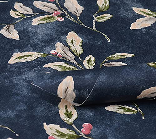 Idyllische Blätter nostalgischer Landhausstil Tapete Bekleidungsgeschäft Café Restaurant Schlafzimmer Wohnzimmer TV Hintergrund Wand Vliestapete 52 cm B x 100 cm L nicht geklebt