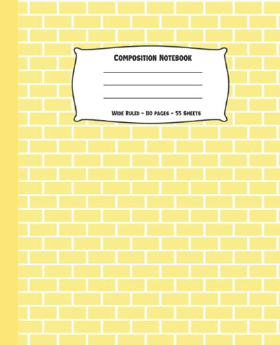 Yellow Composition Notebook: Yellow Marble Composition Notebook - 7.5 X 9.25 110 Pages Wide Ruled - For Back To School Supplies. Perfect As Note Book Or Exercise Book For School Or College.