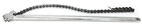 24 Inch Chain Wrench,Long Handle Chain Wrench,Chrome Vanadium Steel Adjustable Diameter for Car Repairs Pipeline Installations