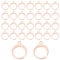 DICOSMETIC 30Pcs Stainless Steel Rose Gold Leverback Earring Round French Hook Ear Wire with Open Loop Hypoallergenic Leverback Earring for DIY Jewelry Making Craft