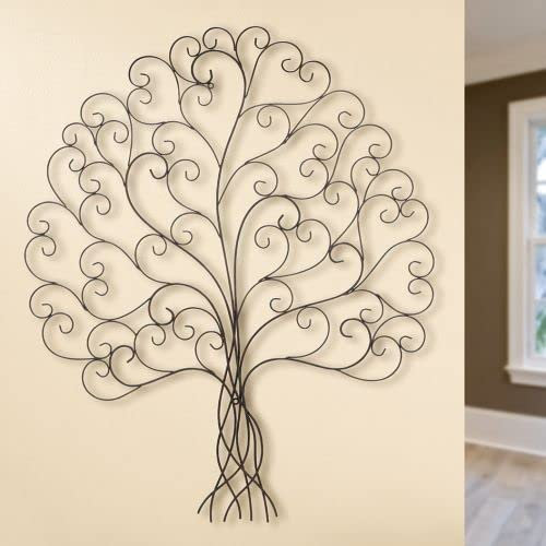 Generisch MF Gilde Wanddeko CORTIXO“ Metall Relief Lebensbaum Wandschmuck 3D Bild Metalldeko Metall Metallbild Dekoration 92cm
