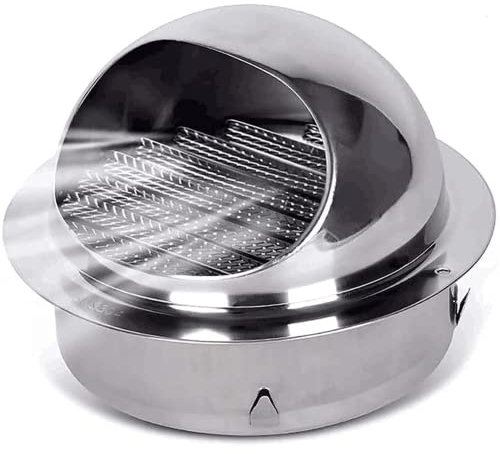 Extractor de pared de acero inoxidable redondo de 50 mm para el hogar, cocina, baño