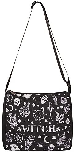 Ro Rox kleine Handtasche Make-up süße Geldbörse Okkulte Hexe Katze Sphynx Einhorn Baphomet, Schwarz, Einheitsgröße