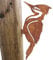 PLGEBR Décoration de jardin en métal rouillé, pic, clôture d'oiseaux, statue d'art extérieur, décoration de jardin de campagne, décoration de cour, silhouette ornement