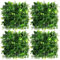 Aboofx Graswandpaneele, 4 Packungen, 25,4 x 25,4 cm, künstliche Grünpflanze, Wand, Kunstgras, grüne Wand, Buchsbaumpaneele für Garten, Party, Hochzeit, Zaun, Privatsphäre, Innen- und Außenbereich,