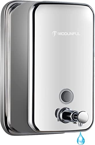 modunful Wall Mounted Soap Dispensers for Bathroom, Stainless Steel Hand Sanitiser Dispenser Unit Commercial and Household, 500ML