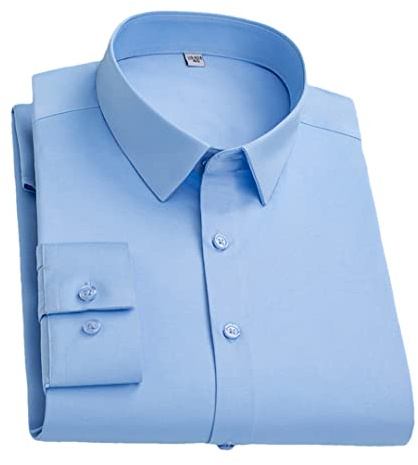 Chemise blanche à manches longues sans poches pour homme