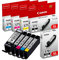Canon Original Tintenpatronen PGI 570XL CLI 571XL Multipack (BK/C/M/Y) - Passend für PIXMA MG5700, MG5750, MG5751, MG5752, MG6800, MG6850, MG6851, MG6853, MG7700, MG7750, MG7751, MG7752, MG7753
