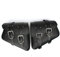 RESKIO Universal EIN Paar Motorrad-Satteltaschen PU-Leder-Aufbewahrungswerkzeug Packtaschen Beutel Gepäck Seitentasche Für Harley Für Davidson Touring Cruiser seitliches Zubehör