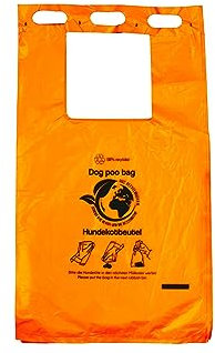 Hundekotbeutel - ORANGE - bedruckt schwarz - abreissbar 21 x 35 + 3 cm (3000 Stück)
