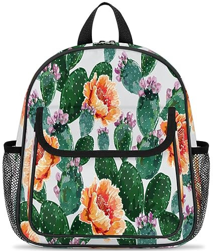Kaktus Floral Kinder Rucksäcke für Kinder Jungen Mädchen Kaktus Tropische Kleinkind Rucksack Rucksack Schule Kita Bookbag, farbig, 13 L