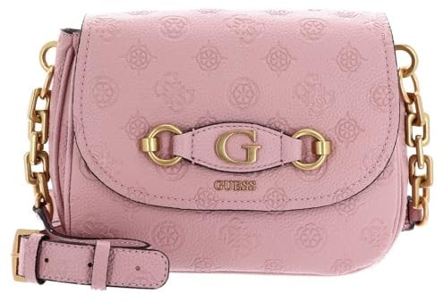 GUESS Izzy Compartment Flap Apricot Rose Logo