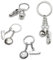 HPiano 4 Stück Fußball Schlüsselanhänger für Jungen,Silber Fußballschuh und Ball Schlüsselanhänger,Schlüsselanhänger Fussball,Fußball Schlüsselkette mit O-Ring,Dekorations-Schlüsselanhänger