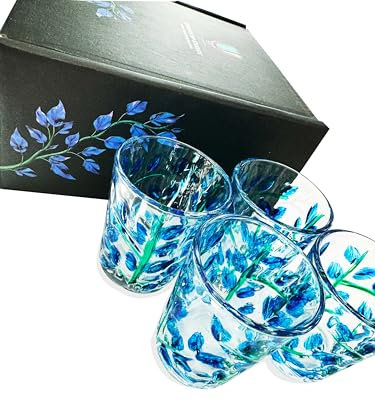 TDL-brand Hand Crafted Venetian Style, Shot Glasses 2oz, Set of Four, Gift Box, 3.3.24Murano