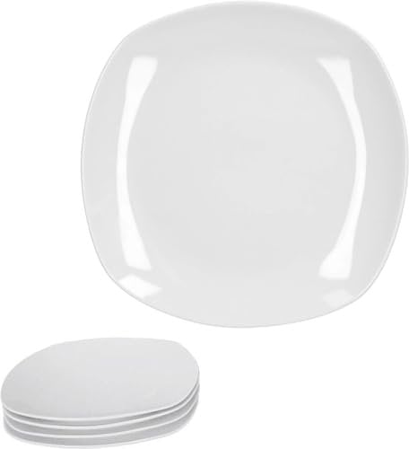 Van Well Porzellan Geschirr Serie Lilli – Markenporzellan für die gedeckte Tafel–Zeitloses,elegantes Design in weiß– für zu Hause oder Gastronomie– für Hochzeit oder Jubiläum (Speiseteller | 6 Stk.)