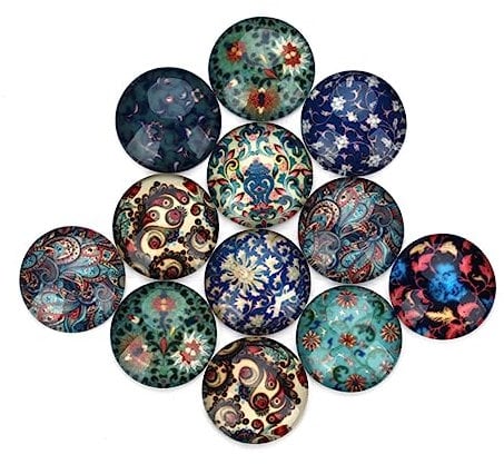 Lurrose 20pcs Jewelry Making Accessories Craft Bead Circle Beads Dome Jewelry Cabochons Cat Earring Cards Backpack Heat on Letters Cabochons Gemstone Eye Balls for Crafts Half Glass