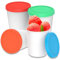 Lot de 4 récipients à crème glacée avec couvercles en Silicone de 1 L réutilisables pour crème glacée et Sorbet