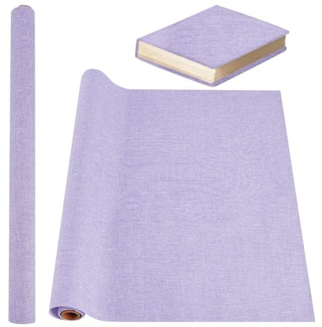 OLYCRAFT 100x43 cm Buchbindetuch Mittelviolett Buchumschlag Polyestergewebeoberfläche Mit Buchtuch Auf Papierrückseite DIY-Buchtuch-Schutzhülle Zum Buchbinden Scrapbooking Album DIY-Basteln
