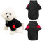 Winmany Hundepullover für kleine und mittelgroße Hunde, Herzaufnäher, Rollkragen-Sweatshirt, für Katzen, Welpen, Frühling, Herbst, Winter (schwarz, S)