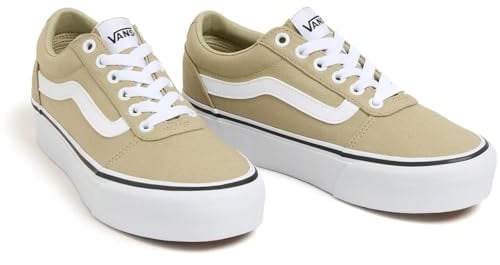 Vans Womens's Ward Platform Sneaker, Canvas elm, 8 UK