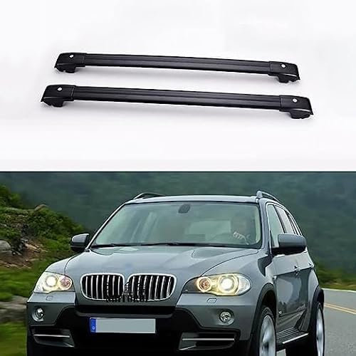 2 Stück Auto Aluminium Dachträger für BMW X5 E70 2006-2013,Gepäck Dachgepäckablage Schienen Querstangen Auto Zubehör