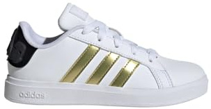 Adidas Star Wars Grand Court 2.0 Shoes Kids Sneaker, Ftwwht/Goldmt/Cblack, 40 EU