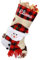 Bemaystar Chaussette de noël personnalisée avec nom - Décorations de Noël personnalisées，Bas de Noël Grande Taille, Toile de Jute, Lin et Tricot