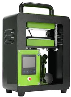 Presse à chaud Presse à colophane hydraulique de 5 tonnes, presse à chaud for colophane, double plaque chauffante de 2,4x4,7 pouces, outil d'extraction de cire d'huile portable, presse à colophane Cha