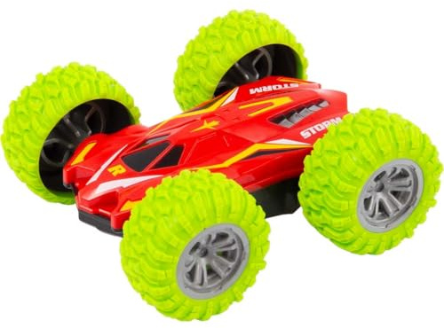 Invento just Play - RC Flip Car, 2.4 GHz 2-Kanal, mit Ladekabel, ferngesteuertes Fahrzeug, Mini RC Auto, LED-Beleuchtung, 4 Pylone, Coole Dosenverpackung, sortierte Farben und Modelle, ab 8 Jahren