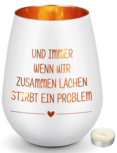 Blumuze Geschenke für Freundin, Windlicht Aus Glas Teelichthalter Geschenke für Beste Freundin Frauen, Beste Freundin Geburtstagsgeschenk,Weihnachten,Geburtstag Geschenk für Freundinnen Kollegen