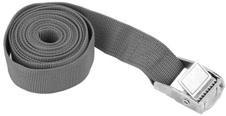 Ieron Spanngurte, Dachgepäckträgergurte, strapazierfähig, mit Schnellverschluss, rostfrei, für Motorrad-/Auto-/Fahrradgepäckträger, 5 m x 2,5 cm, Grau
