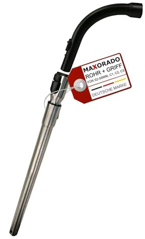 Maxorado Tubo telescopico con funzione di scatto + maniglia per aspirapolvere Miele S 528 169 5780 5000 838 set di pezzi di ricambio per tubo originale