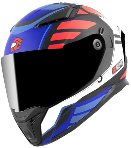 FC-Moto FF130SV Cavion Helm, schwarz matt/rot/blau, L