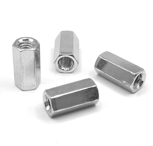 Langmutter DIN 6334 - Edelstahl A4 - Gewindemuffe Sechskant (M12 x 36, 10 Stück)