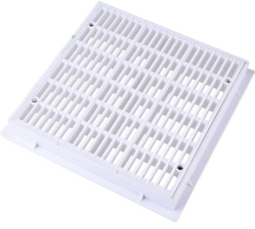 GLEAVI Bonde de Fond Carrée 23 CM pour Piscine Extérieure, Drain en Plastique Blanc Fonction Arrêt Automatique, Compatible Surfaces Lisses et Spa