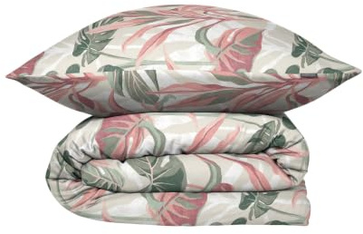 Schiesser Bettwäsche 135x200 cm | 100% Baumwolle | Rosa | Floral | 2-teilig | Renforcé | 135x200 cm + 80x80 cm | angenehm weich & glatt | pflegeleicht & atmungsaktiv | OEKO-TEX® MADE IN GREEN