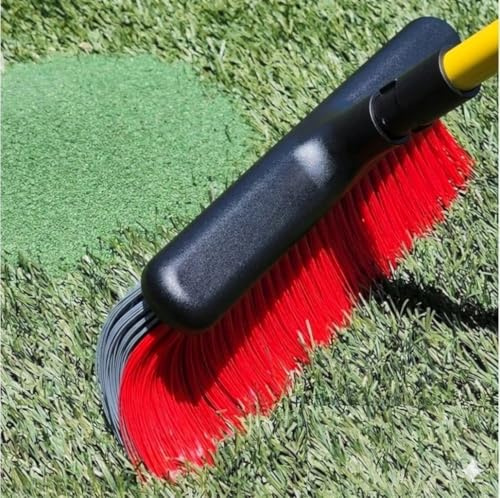 Cepillo Césped Artificial Compatible con Palo Universal, Sin Mango. Barredora Césped Artificial. Escoba o Rastrillo Sin Mango. Ideal Accesorio De Jardin.