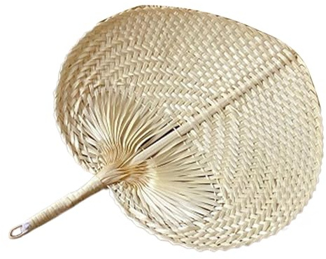 Ventaglio a mano in rafia fatto a mano tessitura raffreddamento decorazione da parete foglie di palma ventilatore pieghevole estivo artigianale stile paglia naturale rustico elegante accessorio di