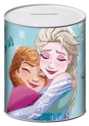 PICOBOX Disney Die Eiskönigin Spardose aus Metall, für Kinder, 10 x 10 x 12 cm, Spardose für Münzen und Spardose, dekoratives Weißblech, Geschenk zur Kommunion oder zum Geburtstag für Mädchen