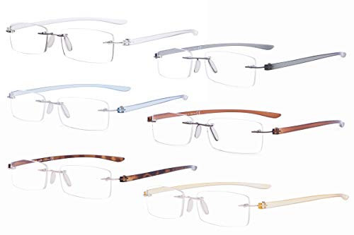 Eyekepper 6-Pack-Mix Farbe Kleine Linse Randlos Lesebrille