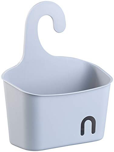BadeStern Duschablage: Duschkorb mit Aufhänge-Haken und Ablaufgitter, erweiterbar, grau (Hängekorb Dusche, Duschablage zum Hängen, Dusch Organizer)