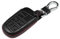 M.JVisun Véritable Cuir Clef Coque Porte-clés pour Dodge Challenger Charger Dart Durango JCUV Journey RAM Viper Pour Chrysler 200 300 300C Pour Fiat 500 500L 500X Freemont Ottimo Viaggio Clé-Cuir-Noir