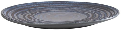 APS 85027 Teller LOOPS, Ø 22 cm, Höhe 2 cm, Melamin, dunkelblau/dunkelgrau