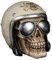 MIK funshopping Spardose Sparbüchse Im Totenkopf-Design (Schädel mit weißem Motorradhelm)