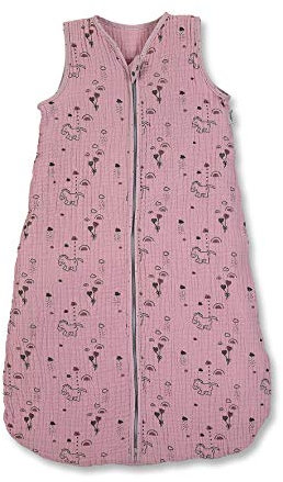 Sterntaler Musselin-Schlafsack, Pony Pauline, Reißverschluss, Größe: 110 cm